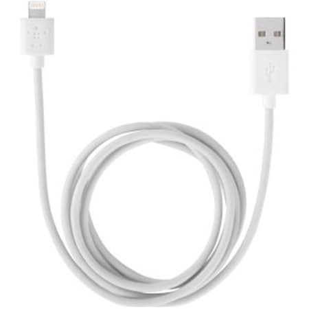 Belkin Belkin Mobile F8J023BT2M-WHT 2.4 amp Lightning Sync & Charge Cable - White F8J023BT2M-WHT